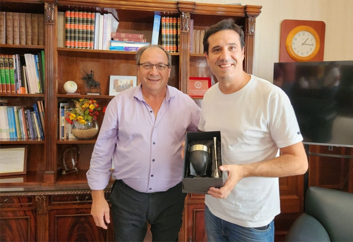 Maxi Abad visitó al intendente Capra
