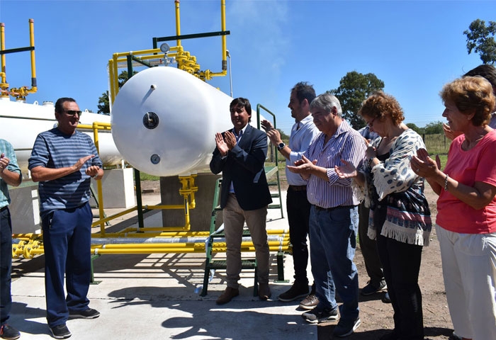 Acerbo amplió la obra de gas natural en Salazar