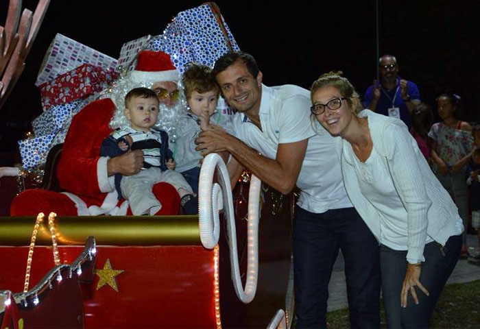 Bali Bucca recibió a Papá Noel en familia