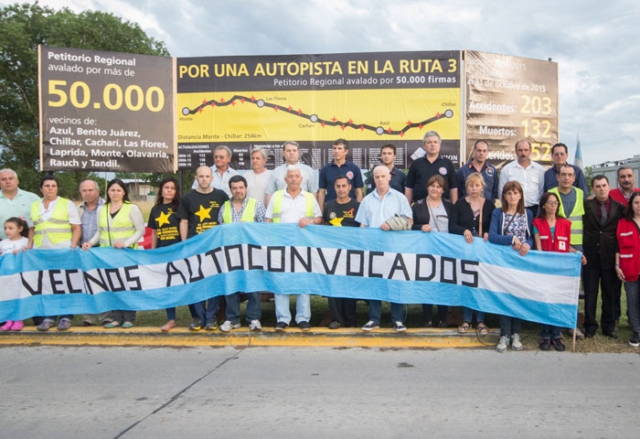 Bertellys participó del reclamo por la Autovía