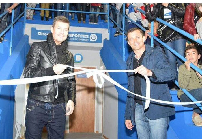 Bucca y Tinelli inauguraron la nueva tribuna