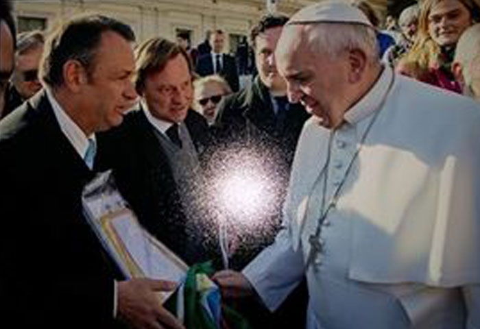 Cellillo recibió una carta del Papa Francisco