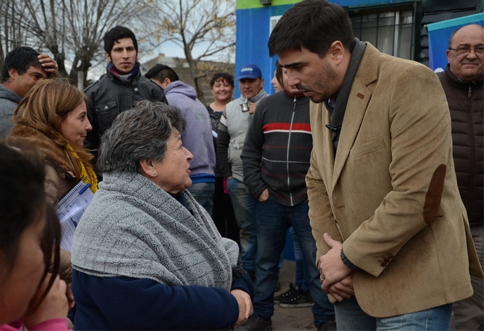 Galli recorrió el barrio El Progreso