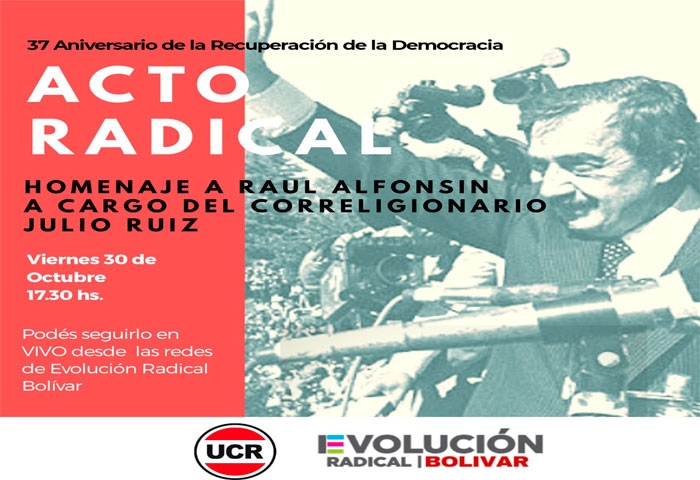 Julio Ruiz homenajeará a Raúl Alfonsín