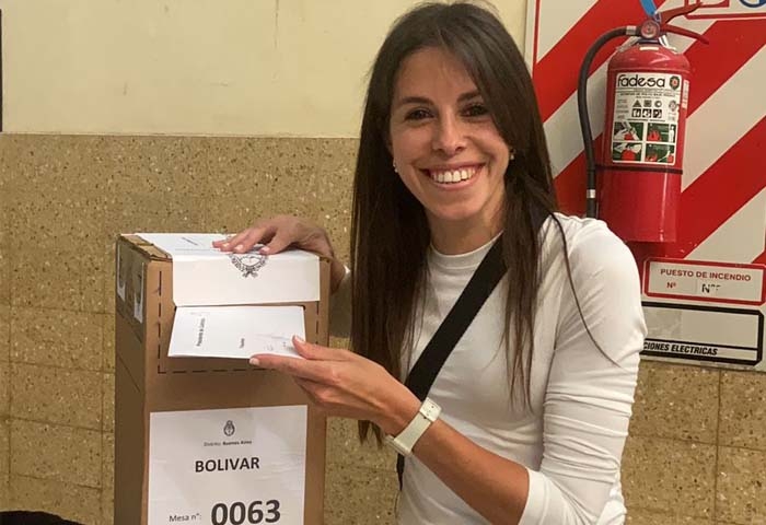 Laurita Rodríguez votó en el Jesús Sacramentado