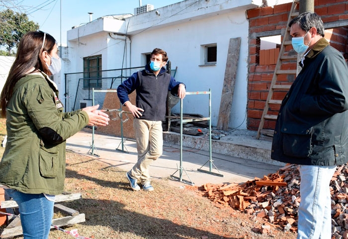 Pugnaloni supervisó la obra del Jardín N° 902