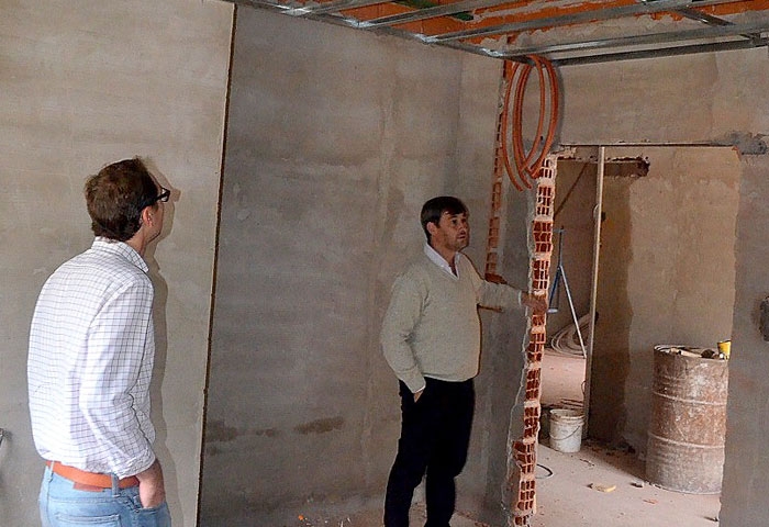 Pugnaloni volvió a recorrer las obras del Hospital