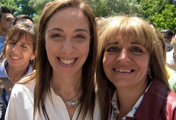 Sandra Santos estuvo con Vidal en Pilar